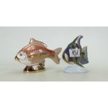 Royal Crown Derby seconds figures: Perch & Angel Fish(2)