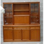 Sutcliffe Branded large teak glazed display Cabinet: