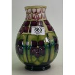 Moorcroft Violets Vase: height 20cm