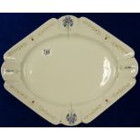 Shelley large Blue Iris meat plate: Scarce serving platter measuring 45cm wide,