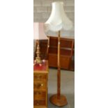 Heavy Reproduction French Style Brass Table Lamp: together with Pine Standard lamp(2)