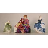 Royal Doulton damaged figure Flower Sellers Children HN1342: seconds figure Hilary HN2335,