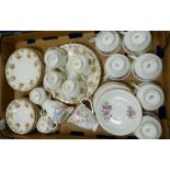 A mixed collection of items to include: Royal Albert 8096 pattern floral part tea set,