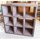 Leather & Suede Effect Box Shelving / Display Units: 110 x 110 x 36cm