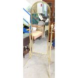 Brass Effect Free Standing Mirror: