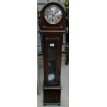 Oak Cased Grand Daughter Clock: height 130cm