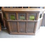 Priory Oak Glazed Bar: 156cm width,