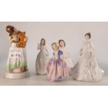 Royal Doulton small Lady figures: Dinky Do, And One for You HN2970, Amanda HN3635,