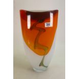 A large Svaja art glass vase: Height 39cm