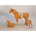 Beswick Palomino Arab Bahram 1771: togther with damaged Arab Foal and Foal 915(3)