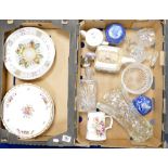 A mixed collection of items to include: Spode and similar decorative wall plates,