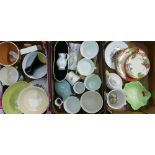 A mixed collection of items to include: Sadlers, Royal Doulton, Masons, Coalport small planters,