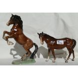 Beswick Rearing Welsh Cob 1014 and Mare 976(2):