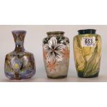 Cobridge Stone ware vases to include: Upbrush vase, height 14cm,