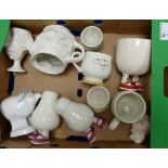 A mixed collection of items to include: Carlton Ware Legged items,