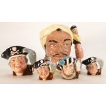 Royal Doulton Large character jug Othello D6673: together with small Long John Silver D6386,