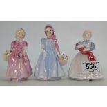 Royal Doulton figure Wendy HN2109: Tinkle Bell HN1677 and The Rag Doll Hn2142 (seconds) (3)