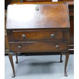 1930'S Oak Bureau on Queen Anne Legs: