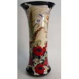 Moorcroft Prestige Flanders Fields Vase: Signed by designer Rachel Bishop.