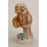 Kevin Francis/ Peggy Davies Grotesque bird The Secret Keeper: with experimental orange lustre glaze.