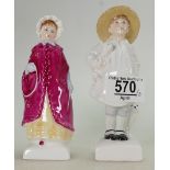 Royal Doulton figurines James: HN3013 and Georgina HN2377 (2)