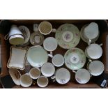 A Mixed collection of items to include: Queen Anne Gainsborough patterned part tea set,