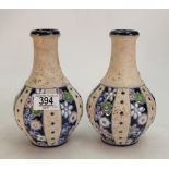 A pair of Amphora pottery Art Nouveau vases: height 18cm