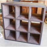 Leather & Suede Effect Box Shelving / Display Units: 110 x 110 x 36cm