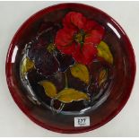 Moorcroft Flambe Pansy Charger: diameter 31.