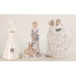 A group of small pottery figures to include: Nao,