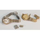 9ct gold ladies watch & 1 other: Saude International 9ct gold watch & bracelet with quartz movement