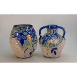 Two Thomas Forester Phoenix ware vases: height of tallest 20cm (2)