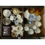 A mixed collection of items to include: Minton Golden Heritage, Ropyal doulton Eton, Cadenza,
