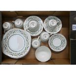 A mixed collection of items to include: Royal Doulton Almond patterned part tea set and similar