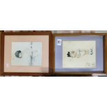 Two framed prints of Mabel Lucie Attwell figures: (2)