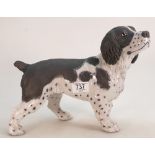 A raku pottery model of a Walking Dog by LAWSON C RUDGE: length 31cm