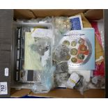 A collection of UK coins and stamps: To include 19 presentation packs c1990's,