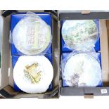 A collection of Royal Doulton boxed decorative wall plates: including Reg Johnson stately home