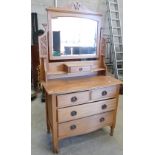 satinwood dressing table: 170cm x 91cm x 43cm approx