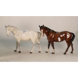 Beswick Mare Facing Left 976 in Grey and Brown: nip noted to grey's ear(2)