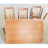 Continental Modern Dinning Table and 4 Similar G Plan Chairs(5):