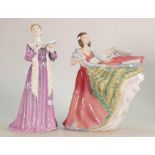 Royal Doulton Lady Figures Anne HN2359 & The Recital HN4466(2):