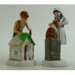 Royal Doulton Childhood Days Figures to include: As Good As New HN2971 and It Won't Hurt HN2963. (2)