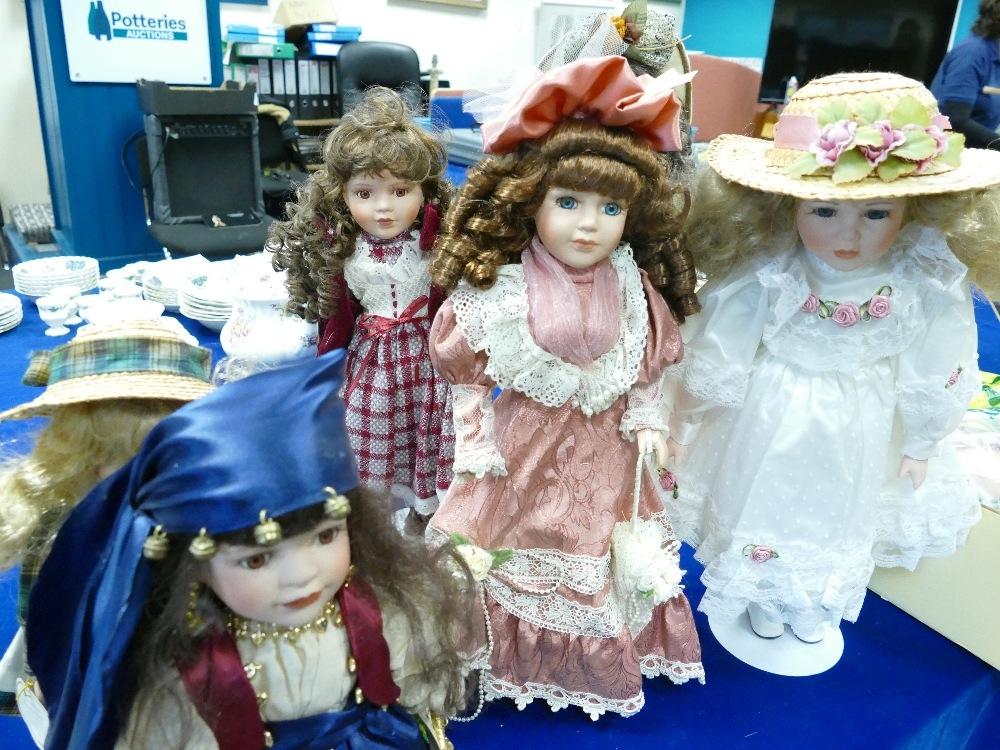 A large collection of Porcelain Display dolls: - Image 3 of 3