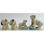 Wade Polar Bear & Cub: together with two unbranded models of dogs(4)