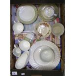 A mixed collection of Royal Doulton tea and dinnerware: including Sonet side plates, saucers and