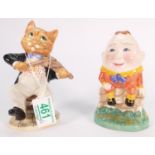 Royal Doulton Small Character figures: The Cat and the Fiddle DNR4 & Humpty Dumpty : both limited