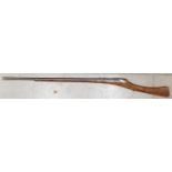 19th Century Indo-Persian matchlock musket: length 139cm.