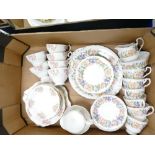 A mixed collection of floral teaware to include: Bell China and Paragon Country Lane part tea sets