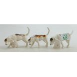 Beswick Foxhounds: model 2265 and 2264 x 2 (3)